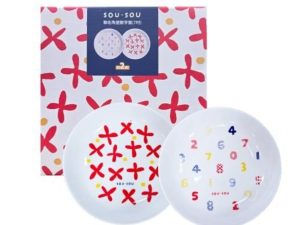 SOU SOU 聯名數字陶瓷盤 2入組 (兩款各1)