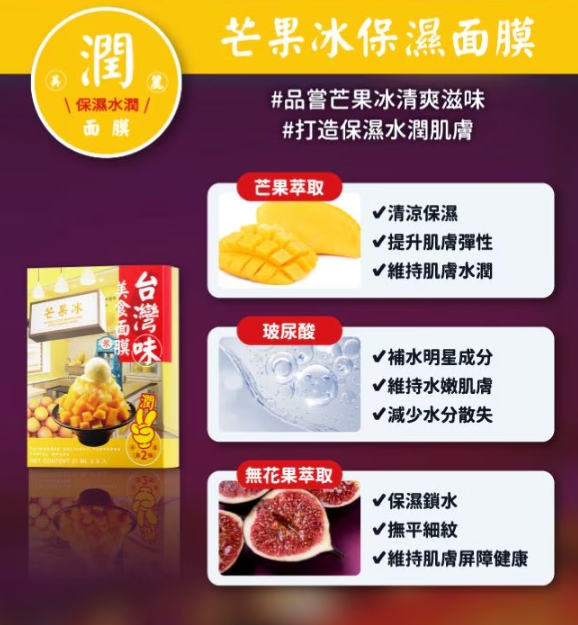 台灣屈臣氏WATSONS獨家 天天美麗台灣味美食面膜 第2彈