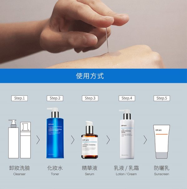 DR.WU 玻尿酸保濕精華化妝水500ML(重量版)