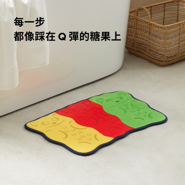HOLA x HARIBO 聯乘系列 HARIBO造型記憶棉踏墊47x69cm