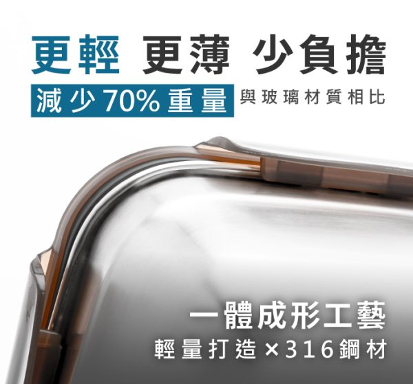 鍋寶316不鏽鋼保鮮盒4件組(800ml*1、1100ml*2、1450ml*1)
