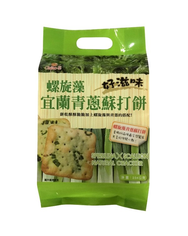 巧益 螺旋藻宜蘭青蔥蘇打餅