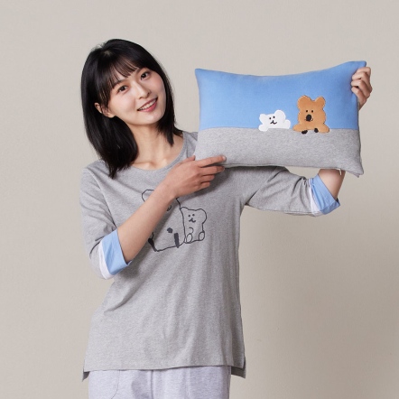 DINOTAENG X 台灣品牌Yvonne Collection 聯名家居用品系列 QUOKKA & BOBO 方形抱枕(30x45)