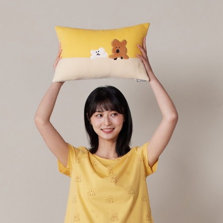 DINOTAENG X 台灣品牌Yvonne Collection 聯名家居用品系列 QUOKKA & BOBO 方形抱枕(30x45)