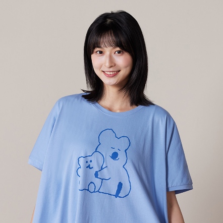 DINOTAENG X 台灣品牌Yvonne Collection 聯名家居用品系列 QUOKKA & BOBO 網印大T上衣