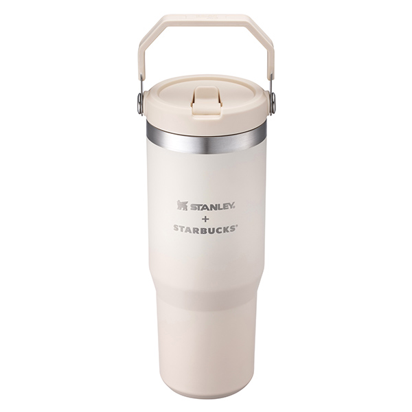 Starbucks 2025迎接夏日旅程 STANLEY30OZ漸層米不鏽鋼吸管杯887ML