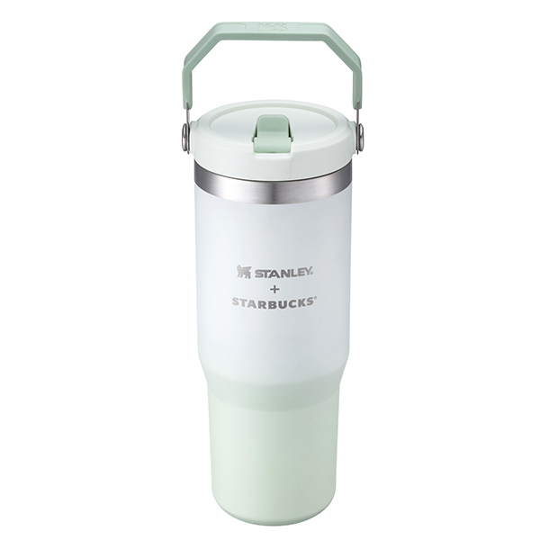 Starbucks 2025迎接夏日旅程 STANLEY30OZ漸層綠不鏽鋼吸管杯887ML