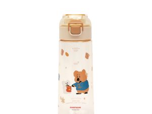 HOUSUXI X DINOTAENG 新品 校園系列 Tritan 彈蓋水瓶620ml