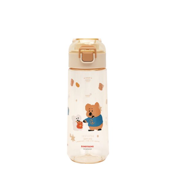 HOUSUXI X DINOTAENG 新品 校園系列 Tritan 彈蓋水瓶620ml