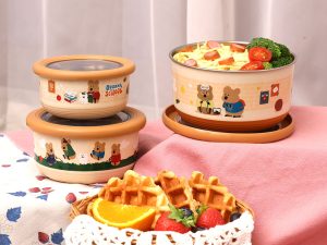 HOUSUXI X DINOTAENG 新品 校園系列 不鏽鋼雙層隔熱碗