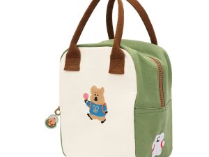 HOUSUXI X DINOTAENG 新品 校園系列 刺繡保溫餐袋