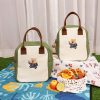 HOUSUXI X DINOTAENG 新品 校園系列 刺繡保溫餐袋