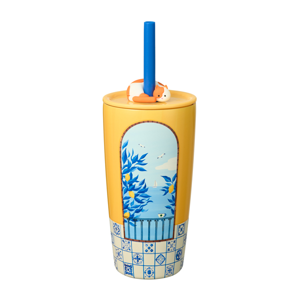 Starbucks 2025迎接夏日旅程 旖旎風光不鏽鋼吸管杯473ML