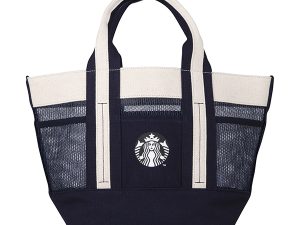 Starbucks 2025迎接夏日旅程 藍色女神拼接網格提袋