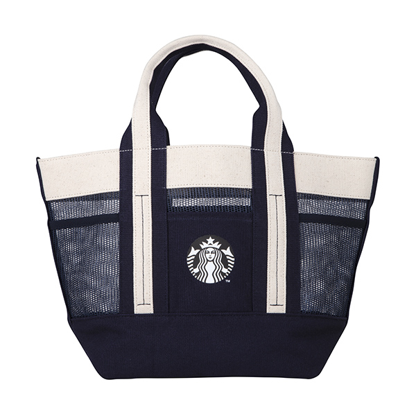 Starbucks 2025迎接夏日旅程 藍色女神拼接網格提袋