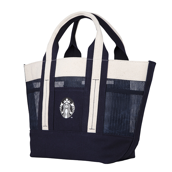 Starbucks 2025迎接夏日旅程 藍色女神拼接網格提袋