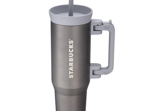 Starbucks 2025迎接夏日旅程 銀不鏽鋼把手可收TOGO冷水杯1125ML