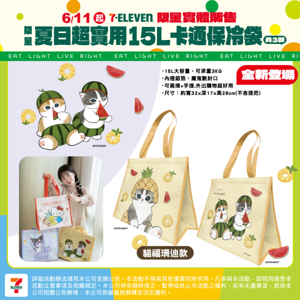 超實用15L卡通保冷袋