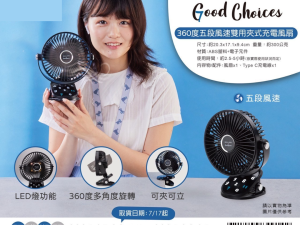 SOU SOU X GOOD CHOICE 2025 系列 H ) 360度五段風速雙用夾式充電風扇