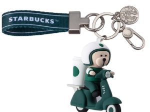 Starbucks 全新周邊商品 C ) DT傳星意小熊鑰匙圈