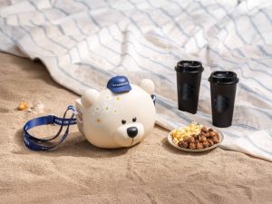 Starbucks 全新周邊商品 E ) 熊杯架爆米花收納組