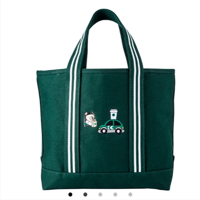Starbucks 全新周邊商品 D ) 綠色DT咖啡驛站提袋