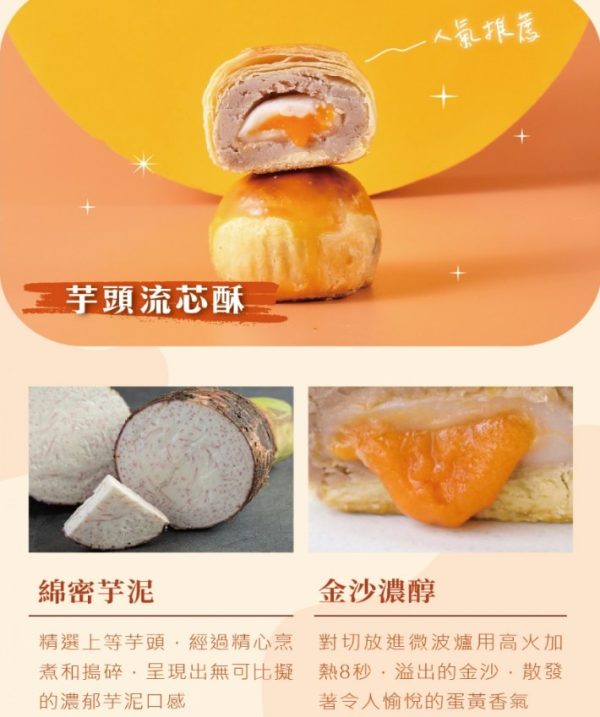🥮2025中秋禮盒🥮洪瑞珍 中秋粉月禮盒－芋頭流芯酥6入