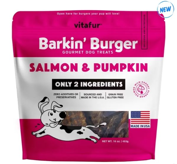 556771526_24718197091170126_452605908350208896_n Vitafur Barkin' Burger 鮭魚南瓜寵物狗零食 453G