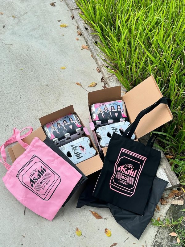Asahi X BlackPink 聯名 限量雙面TOTE BAG(隨機款式)