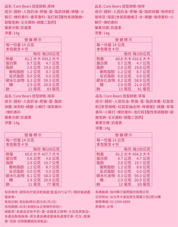 Care Bears 歡樂小熊餅乾禮盒