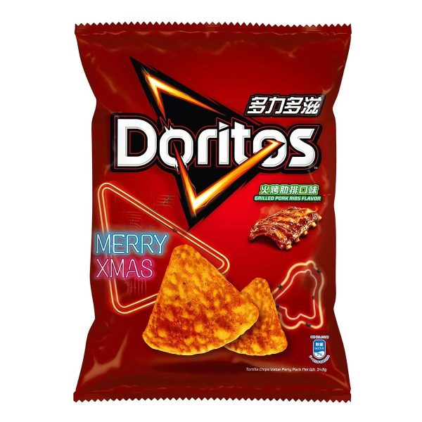 DORITOS 聖誕大餐派對箱 聖誕烤雞口味.火烤肋排口味 各3包1 DORITOS 聖誕大餐派對箱 聖誕烤雞口味/火烤肋排口味 各3包