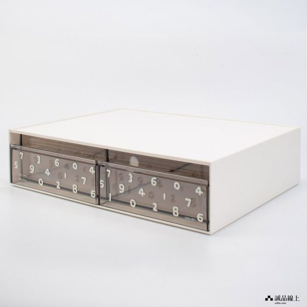 PK105 SOU.SOU X 得力Deli桌上抽屜收納櫃/ PK105/ 二格/ 米白