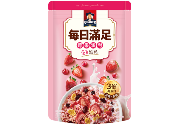 桂格每日滿足蛋白穀脆 莓果派對250G