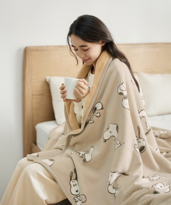 SNOOPY 長刷毛單人蓋毯