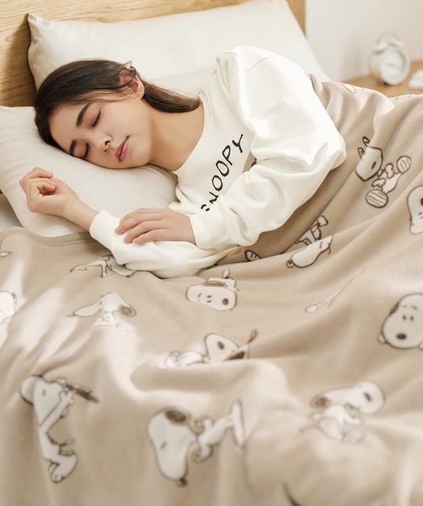 SNOOPY 長刷毛單人蓋毯