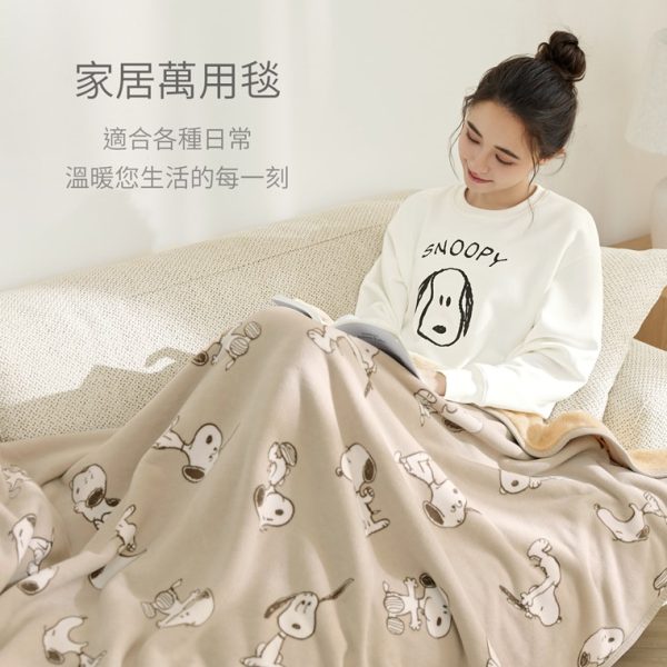SNOOPY 長刷毛單人蓋毯