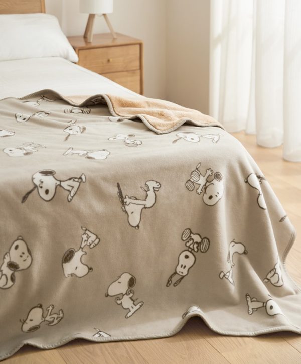 SNOOPY 長刷毛單人蓋毯