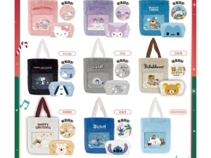 電商代購模版 (19) 7-11 聖誕福袋系列 B ) 開窗絨毛包+大臉化妝包 (共9款,內容物如圖示)