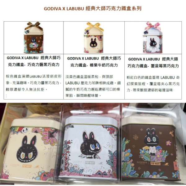 電商代購模版 (6) GODIVA X LABUBU 經典巧克力鐵盒系列